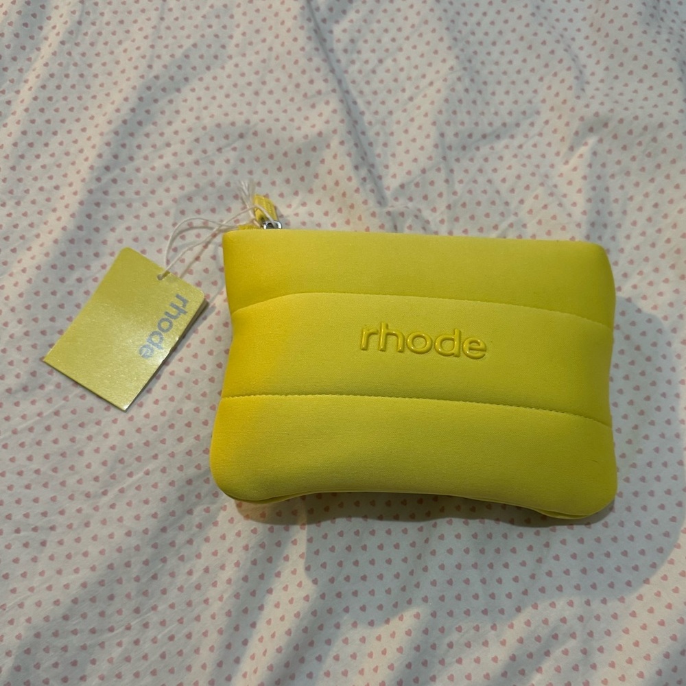 RHODE Vibrant Yellow Quilted Pouch